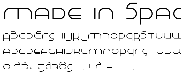 Made in Space font